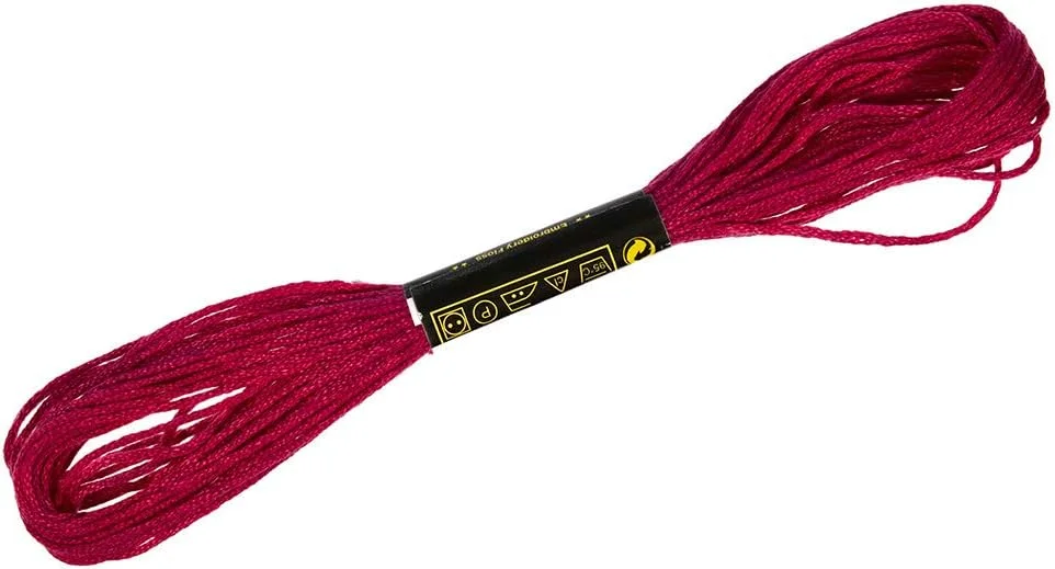 نخ گلدوزی Craft County، رنگ های متنوع - 100% پنبه - بسته 5 عددی - بسته 7 متری