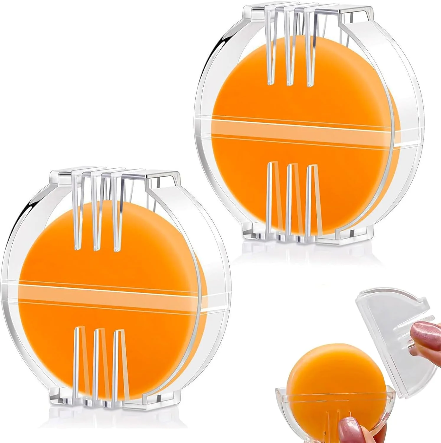 2 عدد موم عسل بلوکی برای نخ، موم عسل روان کننده غیر چسبنده برای نخ با جعبه پلاستیکی، موم زنبور عسل بادوام قابل حمل برای خیاطی دستی، لحاف دوزی گلدوزی و کوک ضربدری (زرد)