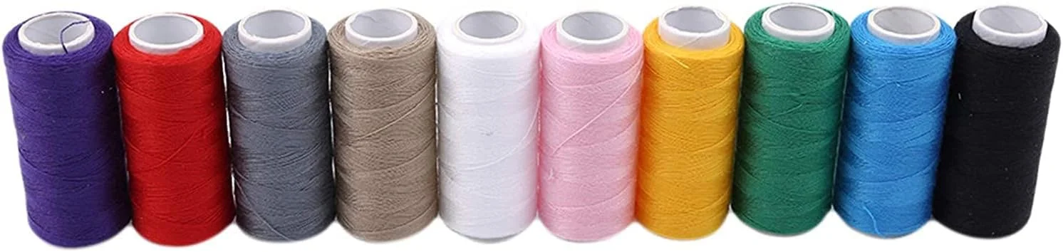 نخ خیاطی رنگی پنبه ای 10 عددی - نخ پنبه ای رنگی خیاطی - لوازم خیاطی چند رنگ