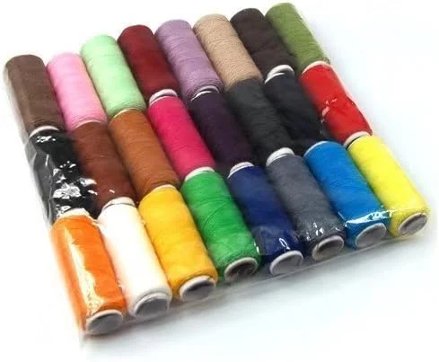 24 عدد قرقره رنگی نخ خیاطی همه منظوره / ست قرقره نخ 100% پنبه خالص از Move&Moving