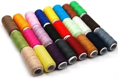 24 عدد قرقره رنگی نخ خیاطی همه منظوره / ست قرقره نخ 100% پنبه خالص از Move&Moving
