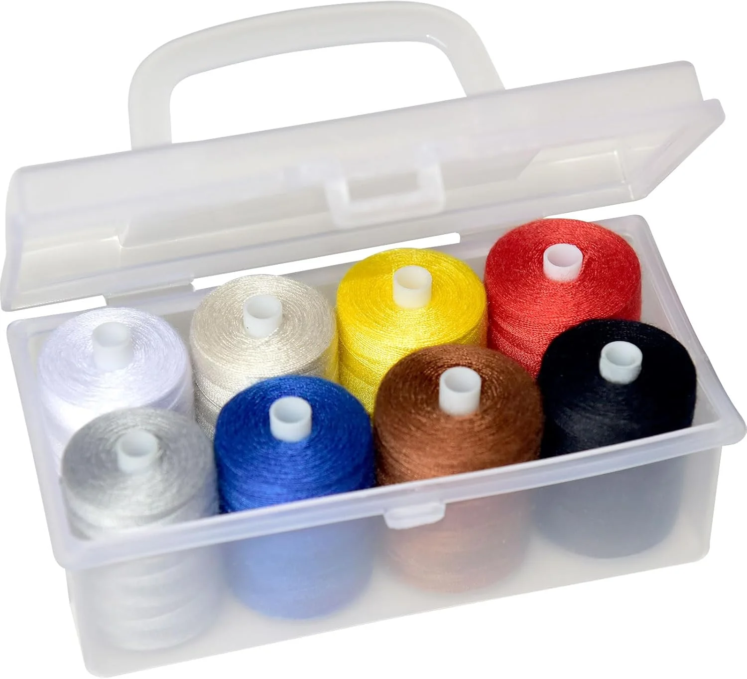 8 قرقره نخ خیاطی رنگی برای خیاطی دستی و ماشینی، موارد اضطراری و مسافرت، DIY و خانه، 8 رنگ 350 یارد در هر قرقره نخ پلی استر
