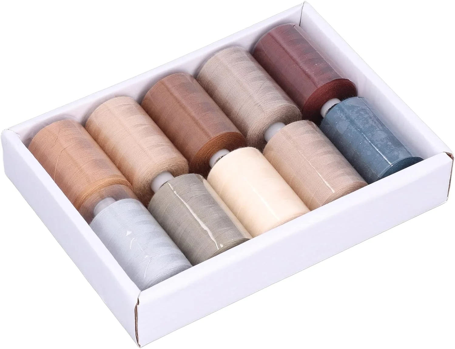 نخ خیاطی 10 رنگ، نخ خیاطی رنگارنگ و کاربردی با استحکام بالا برای چرخ خیاطی خانگی، گلدوزی دستی و لحاف دوزی