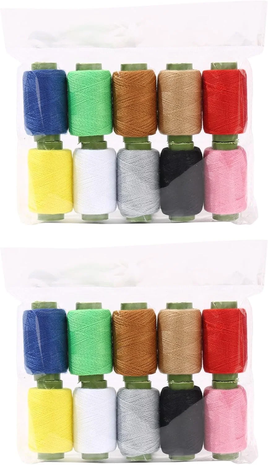 20 عدد نخ خیاطی رنگی نخ پلی استر نخ گلدوزی برای دوخت دستی چرخ خیاطی 250 یارد/قر قره