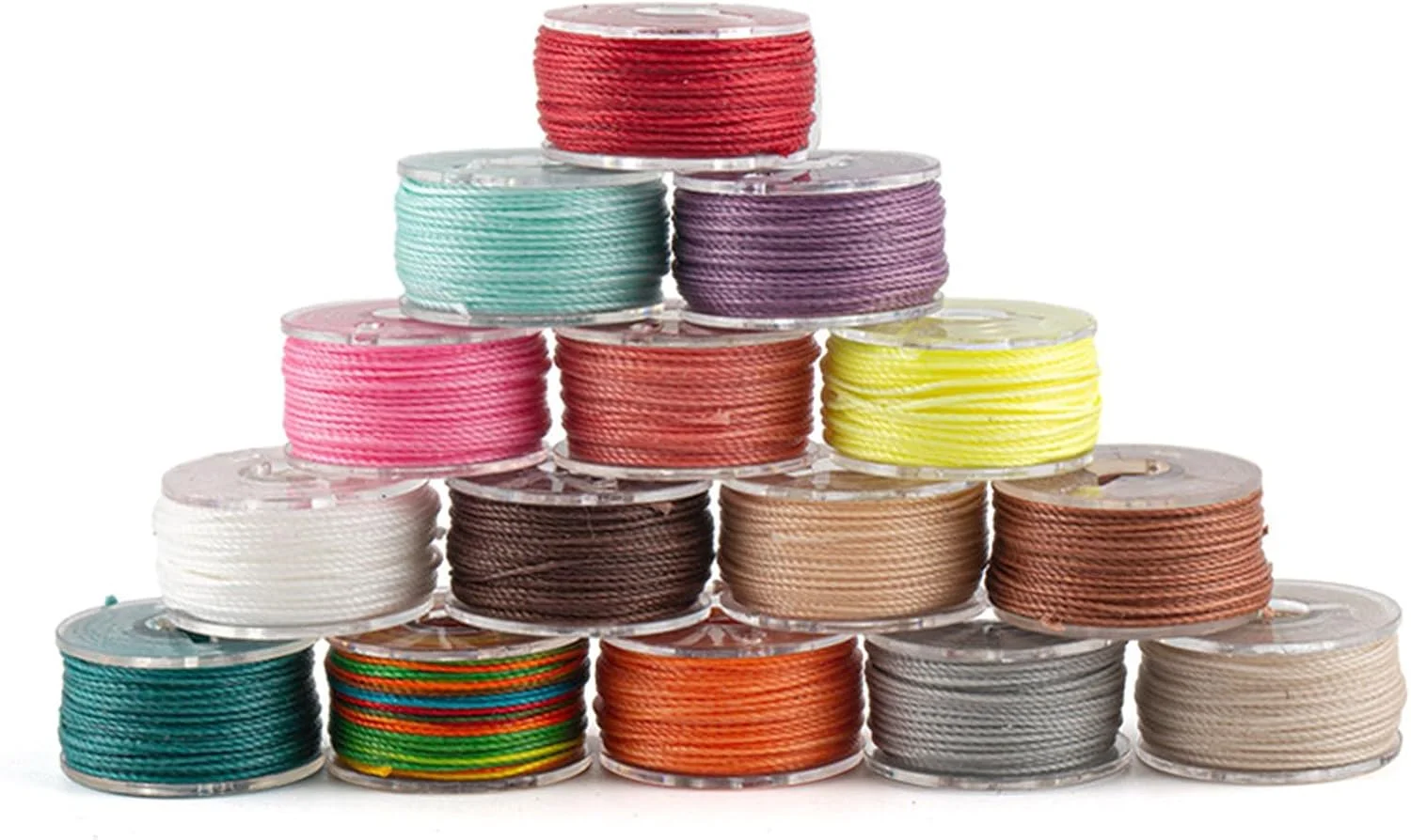 نخ موم زده پلی استر رنگارنگ برای صحافی کتاب، نخ دوخت، مجموعه نخ، لوازم چرمی، بافت پلی استر
