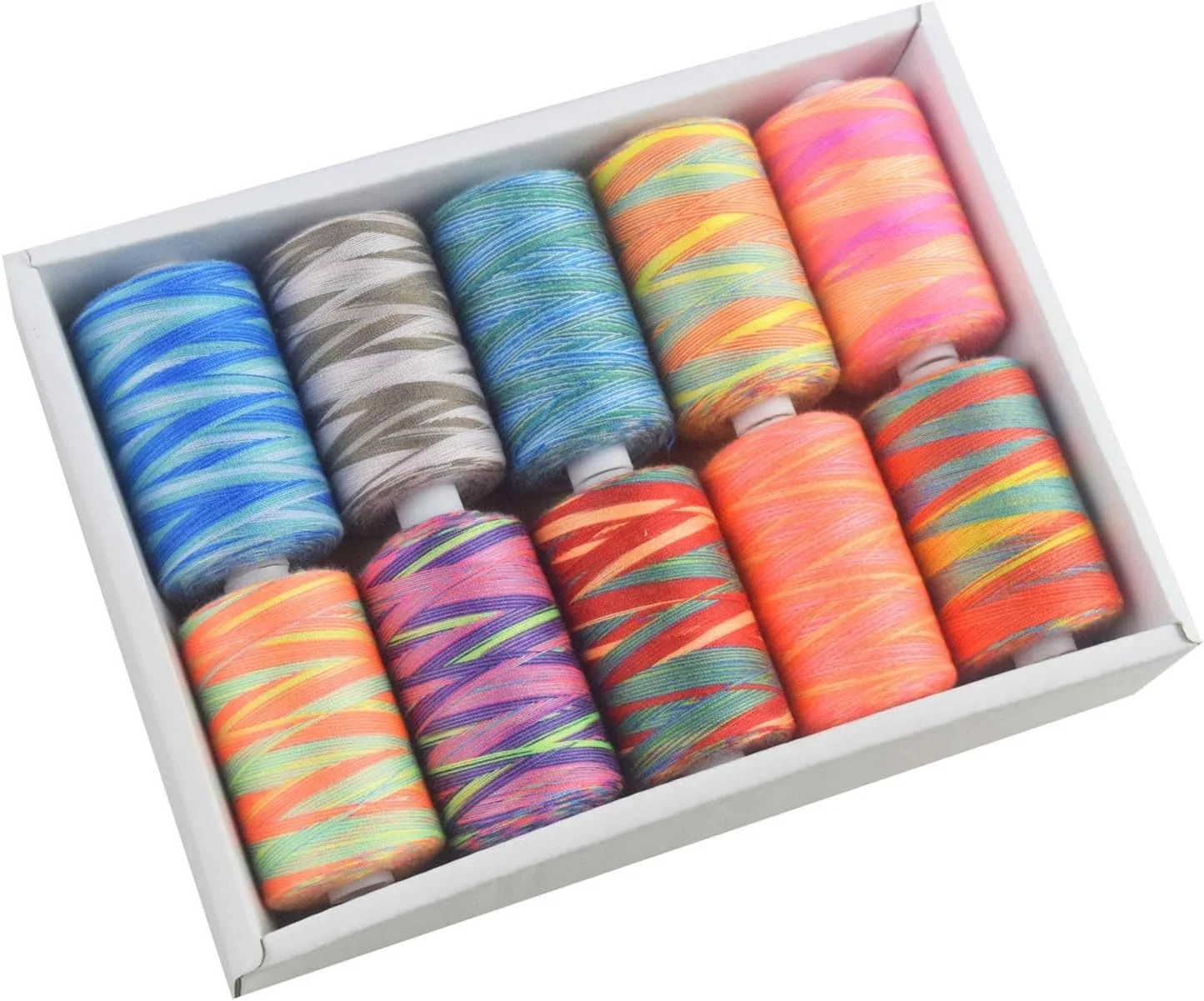 10 عدد نخ خیاطی رنگی نخ پلی استر نخ گلدوزی برای دوخت دستی چرخ خیاطی