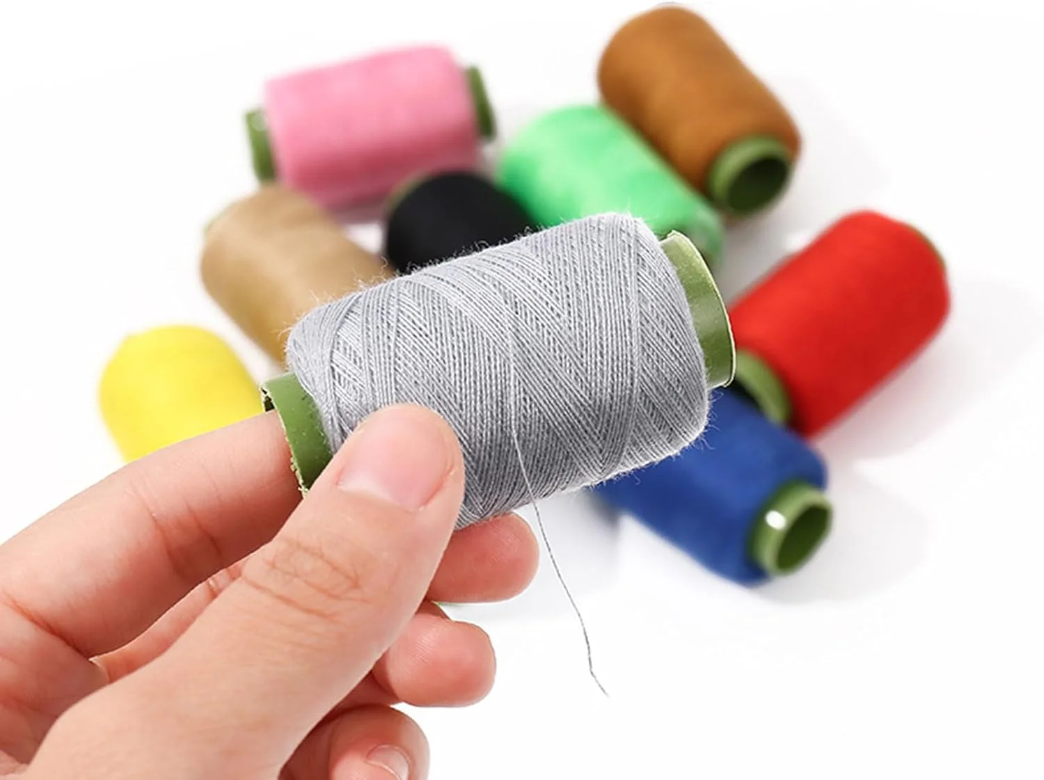 20 عدد نخ خیاطی رنگی نخ پلی استر نخ گلدوزی برای دوخت دستی چرخ خیاطی 250 یارد/قر قره