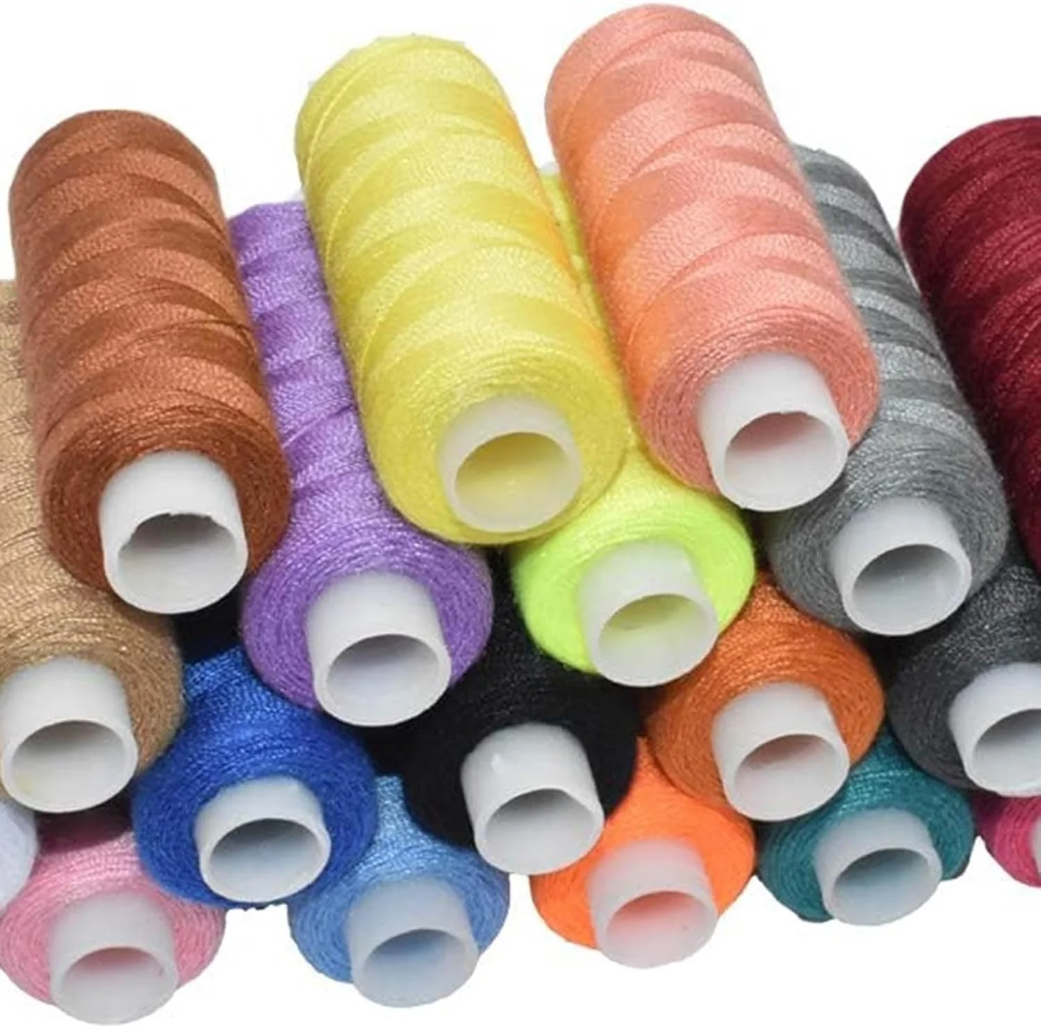 30 عدد نخ خیاطی رنگی نخ خیاطی پلی استر نخ گلدوزی برای دوخت دستی چرخ خیاطی 250 یارد