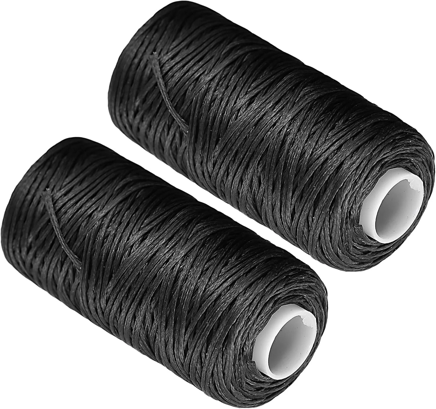 نخ های دوخت چرم CoCud، 55 یارد نخ 150D/1mm، نخ دوخت پلی استر مشکی - (کاربردها: برای دوخت صنایع دستی چرمی)، 2 عدد