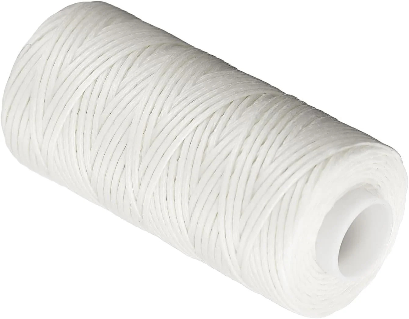 نخ های دوخت چرم CoCud، 55 یارد نخ 150D/1 میلی متر، نخ دوخت پلی استر سفید - (کاربردها: برای دوخت صنایع دستی چرمی)