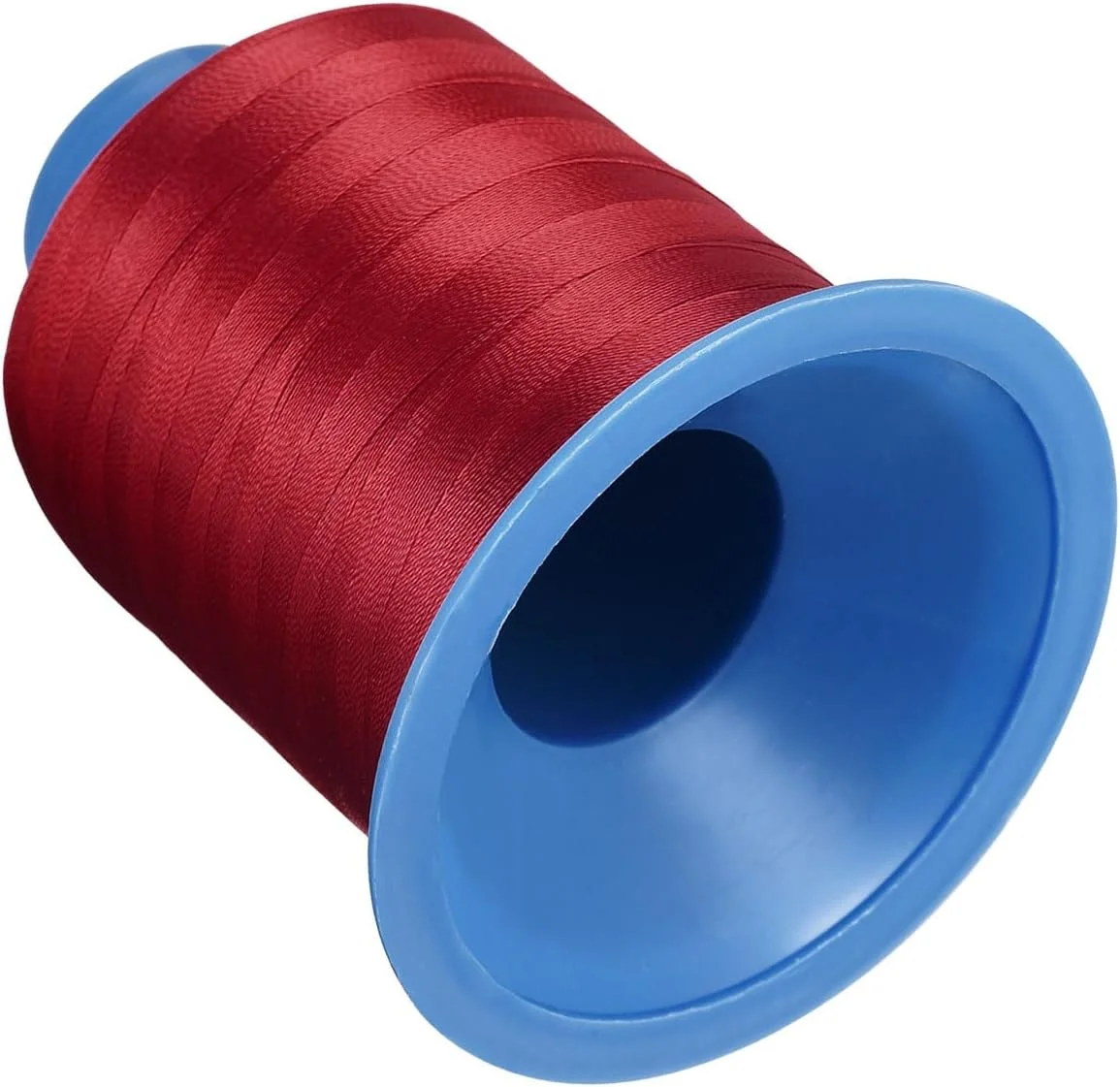 نخ دوخت چسبی CoCud، 1200 متر نخ بخیه پلی استر 210D/0.33 میلی متر قرمز - (کاربردها: دوخت چرم، روکش مبلمان، شلوار جین و کلاه گیس) - 1 عدد