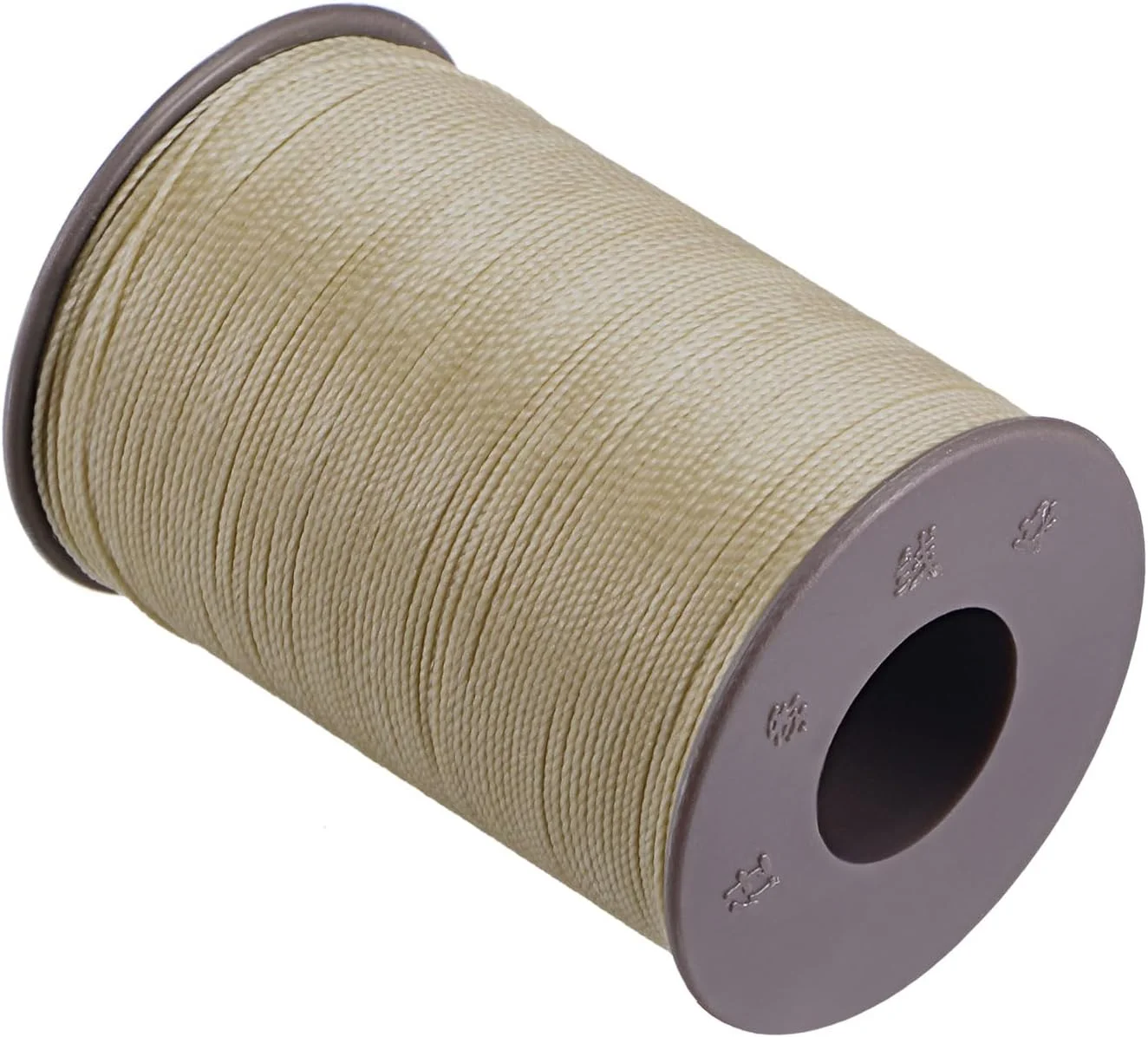 نخ موم زده نازک CoCud، 175 یارد، قطر 0.45 میلی متر، نخ دوخت چرم با روکش موم پلی استر خاکی - (کاربردها: برای لحاف دوزی)