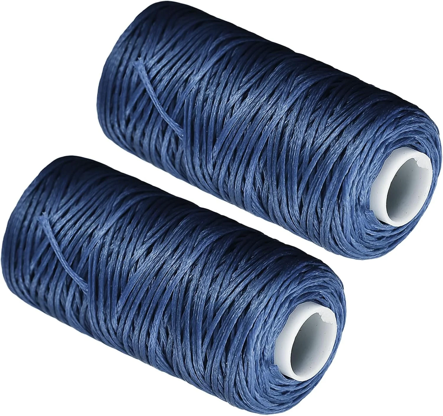 نخ های دوخت چرم CoCud، 55 یارد نخ 150D/1mm، نخ بخیه پلی استر آبی تیره - (کاربردها: برای دوخت صنایع دستی چرمی)، 2 عدد