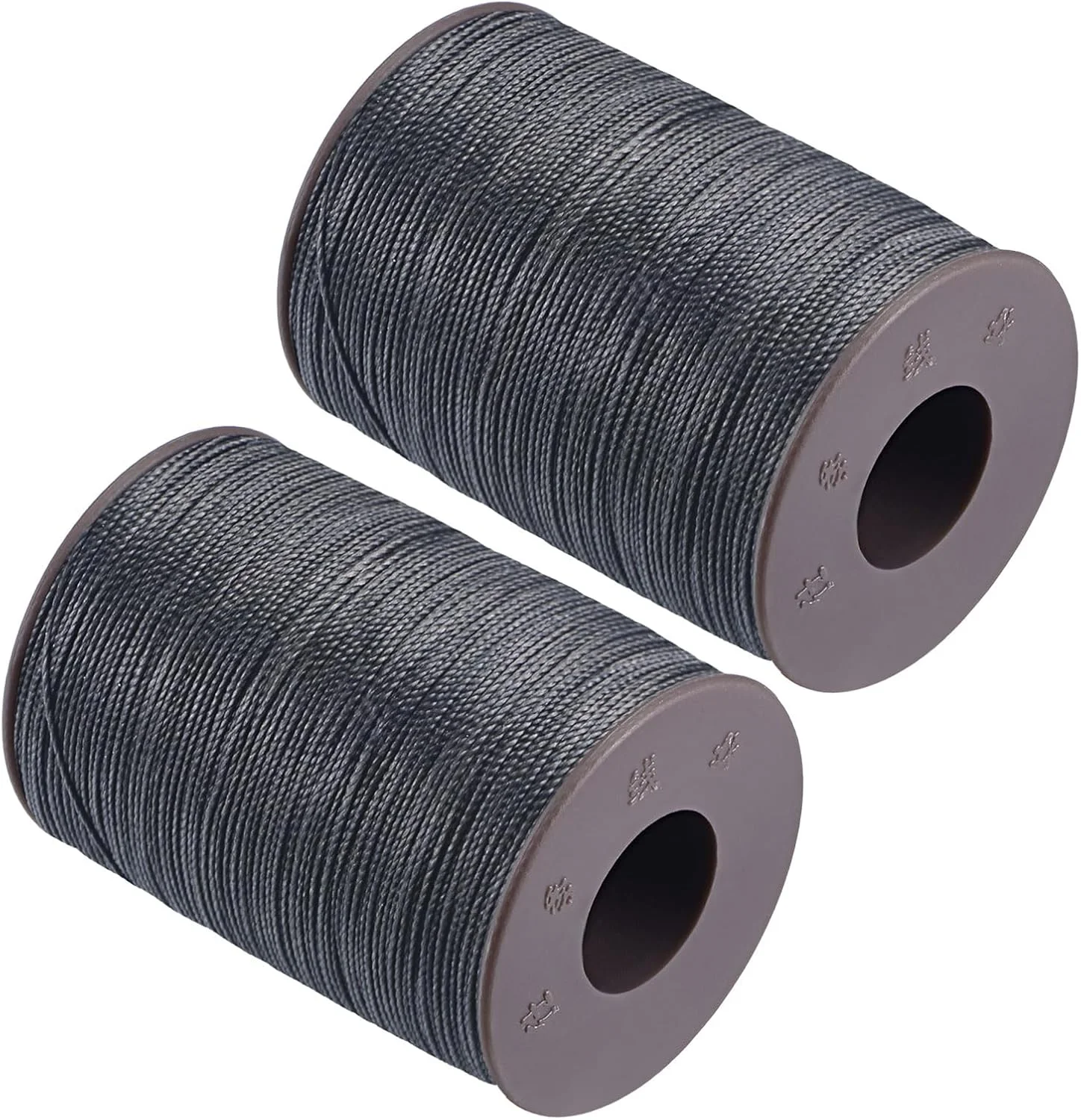 نخ موم زده نازک CoCud، 125 متر، قطر 0.55 میلی متر، نخ دوخت چرم پلی استر با روکش موم خاکستری تیره - (کاربردها: برای لحاف دوزی)، 2 عدد