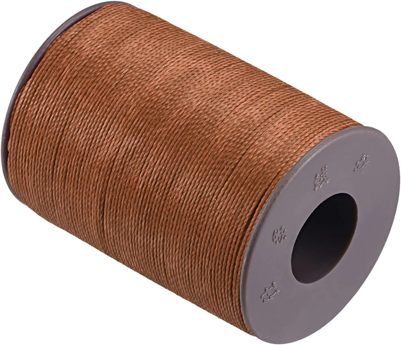 نخ موم زده نازک CoCud، 125 متر، قطر 0.55 میلی متر، نخ دوخت چرم با روکش موم پلی استر قهوه ای تیره - (کاربردها: برای لحاف دوزی و خیاطی)