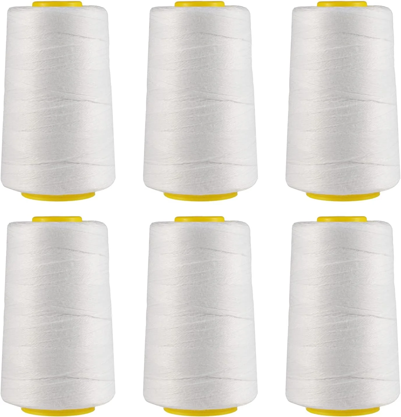 نخ خیاطی قرقره ای سنگین CCTVMTST، 6 رول، مناسب برای دستگاه های کیسه دوز