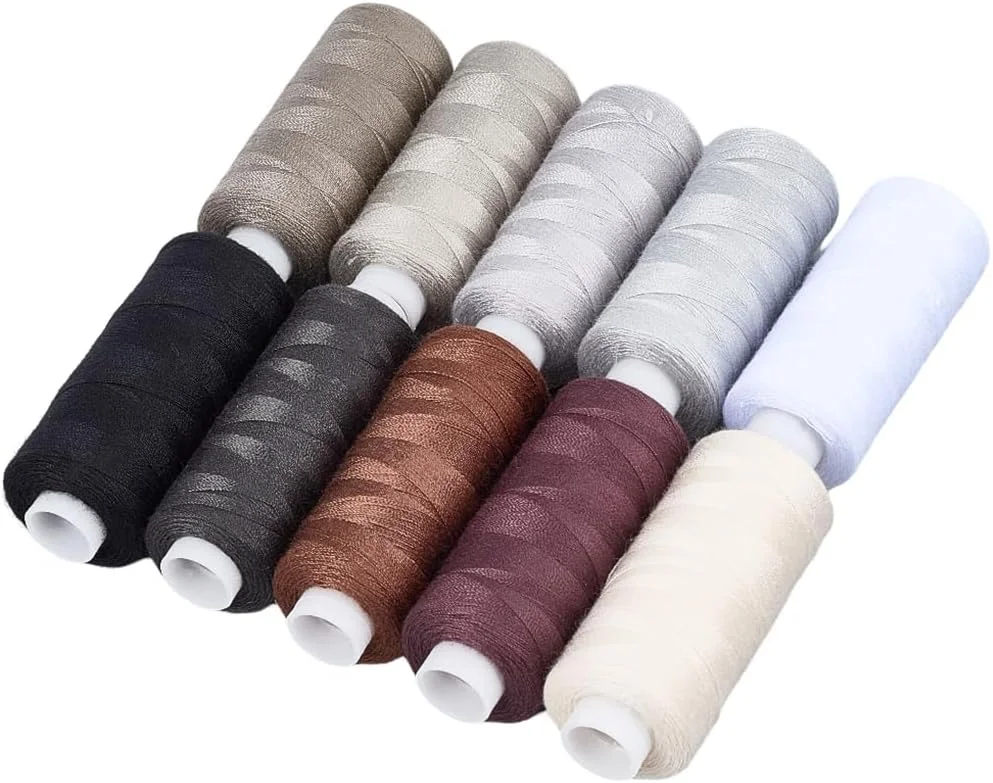 کابودیالز 10 عدد نخ گلدوزی پلی استر 4000 یاردی، نخ بخیه متقاطع، نخ دوخت، دستبندهای دوستی، بافت مو، 10 رنگ، رشته گلدوزی شده برای دوخت، ساخت، بافتنی، کاردستی، دکور، هنر و صنایع دستی DIY