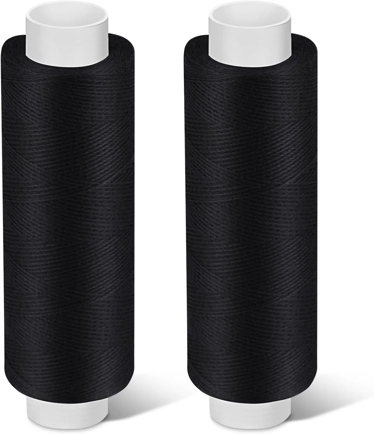 نخ خیاطی مشکی Bupete، نخ خیاطی 400 یاردی، 2 رول نخ پلی استر برای گلدوزی با ماشین خیاطی و دوخت دستی