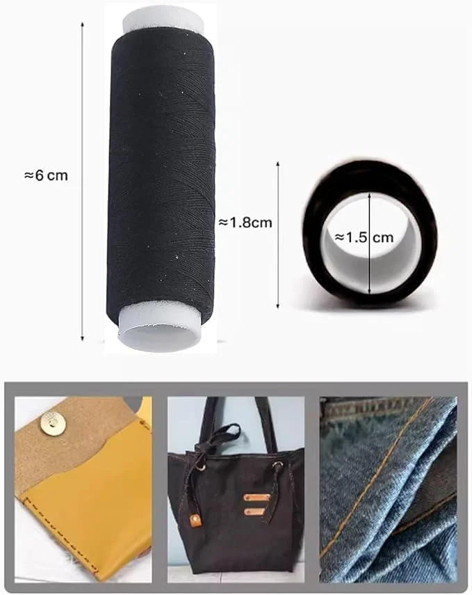 نخ خیاطی پلی استر قوی BRITECO - مشکی، طول 100 متر، نخ دوخت بادوام برای خیاطی دستی و ماشینی، ایده آل برای انواع پارچه