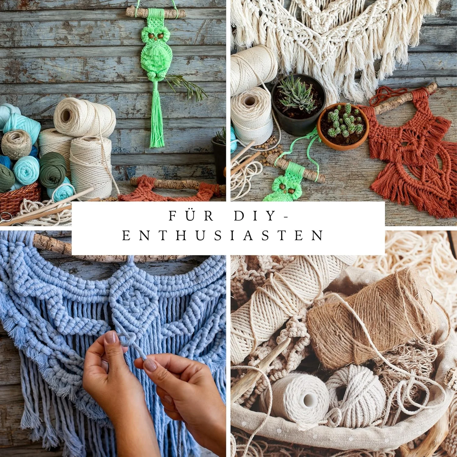 نخ مکرومه Bubble Brothers 5 میلی متر در 100 متر، نخ پنبه ای مناسب برای DIY، نخ مکرومه با بیش از 40 رنگ دارای گواهینامه Oeko-Tex - نخ پنبه ای، نخ پنبه ای با هسته پلی استر 5 میلی متر