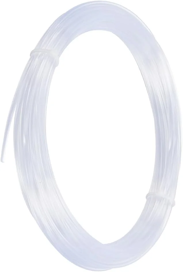 رول فنر پلاستیکی 10 متری BENECREAT، نوارهای فنر دوزی PP 3 میلی متری، فنر دوزی توری گرد سفید برای لوازم خیاطی سوتین لباس زیر زنانه، لوازم DIY لباس عروس