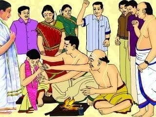 آواد جانئو جانوی، نخ مقدس - افزایش خلوص و ایجاد سعادت الهی، پنبه زرد بسته 42 عددی - از سرزمین مقدس آیودیا. هالدی پیلا نخ پنبه ای بلند جانو/جانو/نخ مقدس/یاگنوپاویت داگا