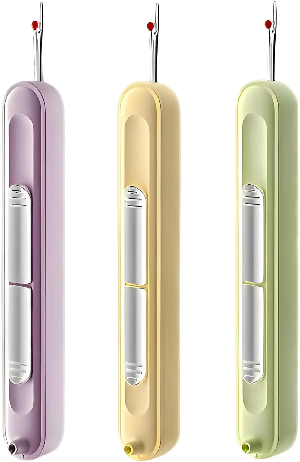 بسته 3 عددی ابزار ارتقا یافته 2 در 1 سوزن نخ کن اتوماتیک و جداکننده درز، ابزار خیاطی چند منظوره قابل اتصال و کشش برای کیت های خیاطی دستی، بافندگی، گلدوزی، سوزن دوزی، نخ