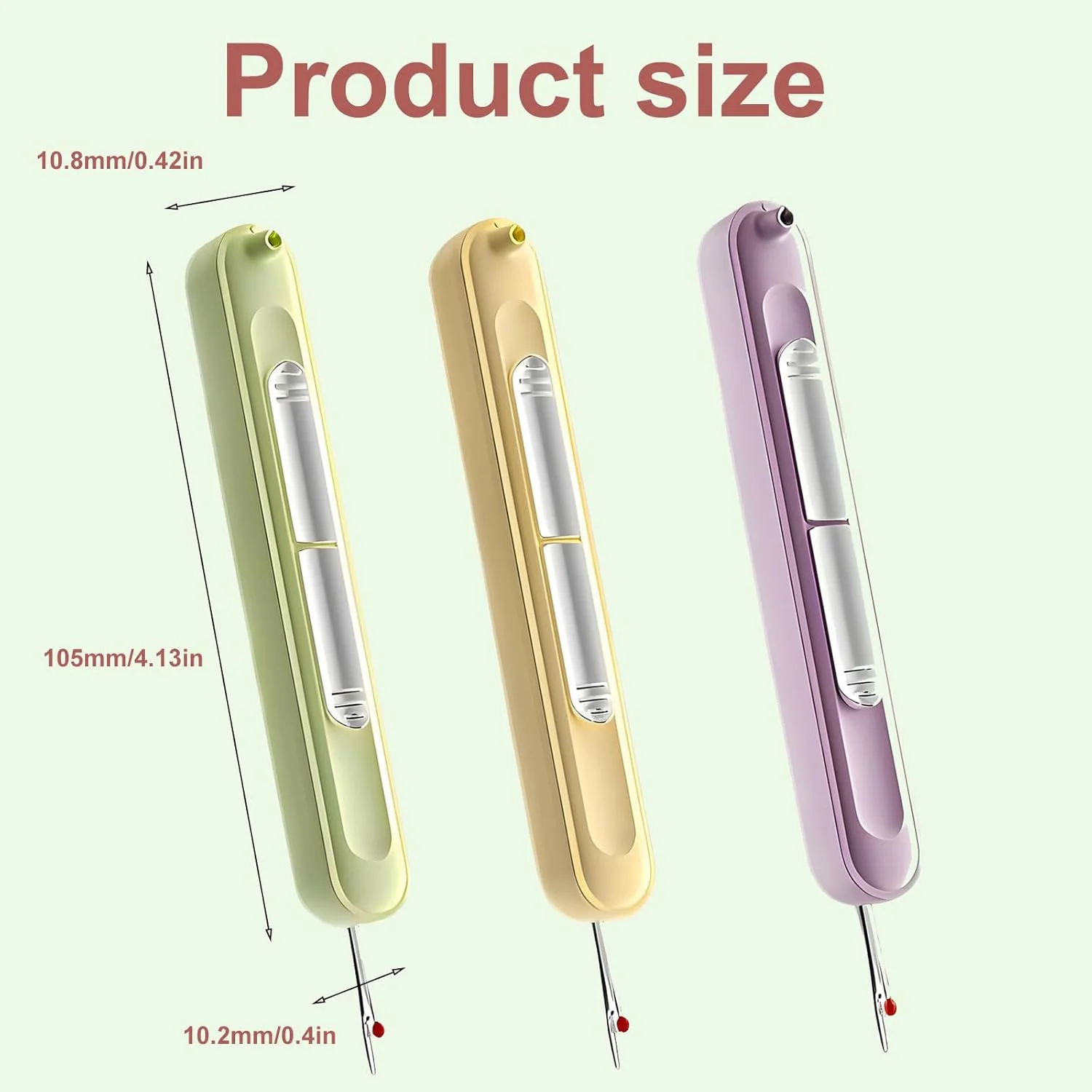 بسته 3 عددی ابزار ارتقا یافته 2 در 1 سوزن نخ کن اتوماتیک و جداکننده درز، ابزار خیاطی چند منظوره قابل اتصال و کشش برای کیت های خیاطی دستی، بافندگی، گلدوزی، سوزن دوزی، نخ