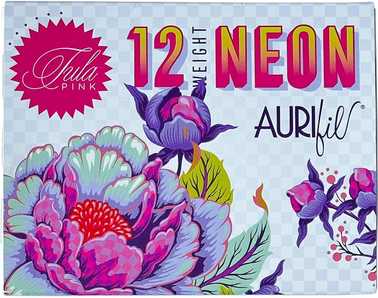 مجموعه نخ نئون Aurifil Untamed 12wt، 3 قرقره بزرگ، مجموعه 100% پنبه ایده آل برای خیاطی، کاردستی و تکه دوزی