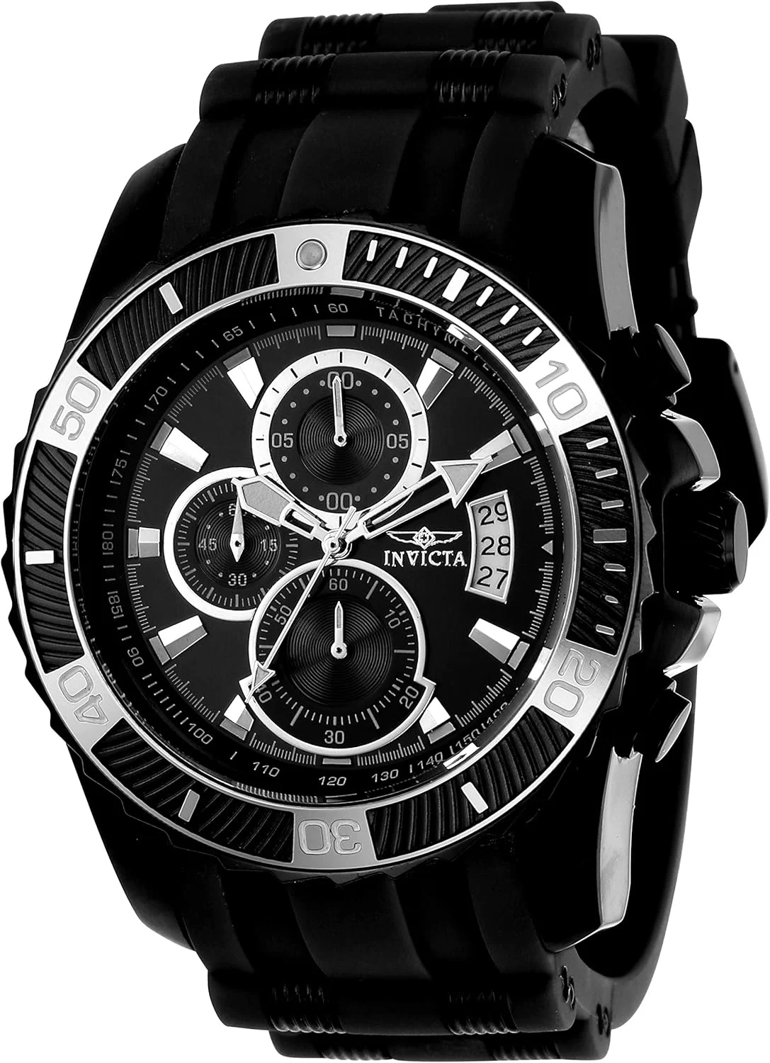 ساعت مچی مردانه اینویکتا Pro Diver 45 میلی‌متری استیل ضد زنگ، سیلیکونی کوارتز، مشکی (مدل: 22433)