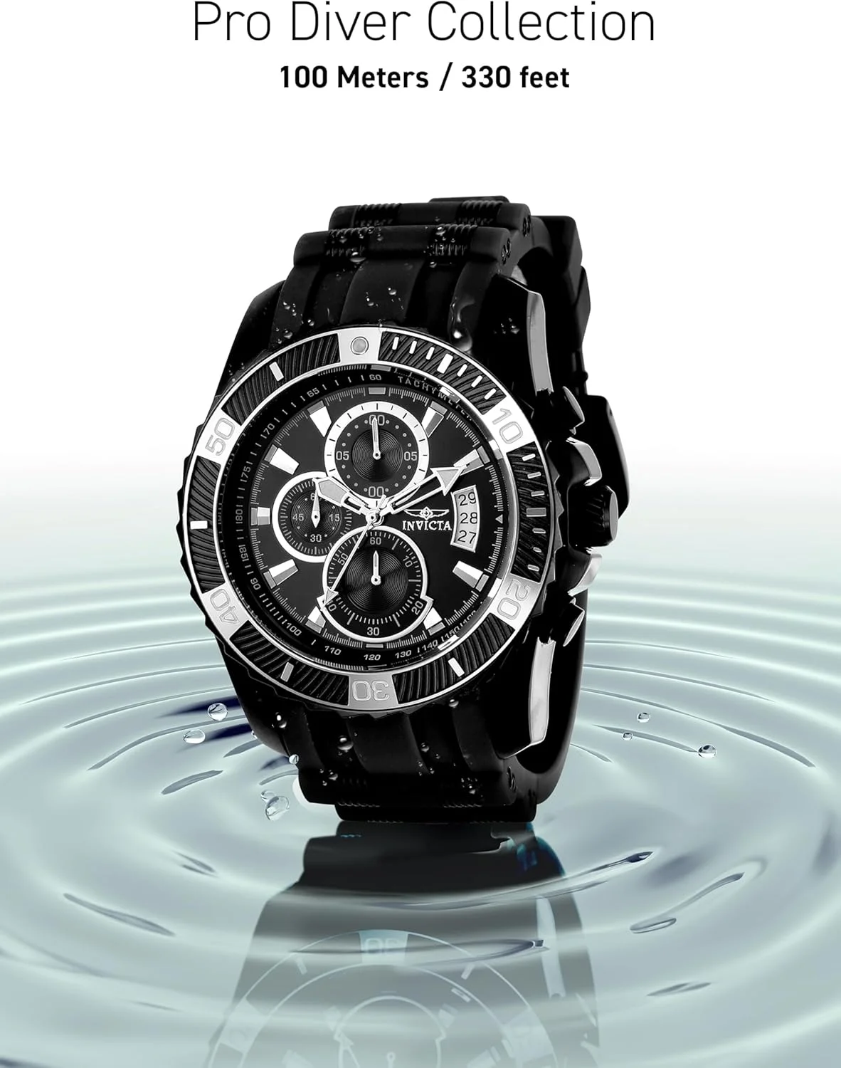 ساعت مچی مردانه اینویکتا Pro Diver 45 میلیمتری استیل ضد زنگ، سیلیکونی کوارتز، مشکی (مدل: 22433) ساعت مچی مردانه اینویکتا Pro Diver 45 میلیمتری استیل ضد زنگ، سیلیکونی کوارتز، مشکی (مدل: 22433)