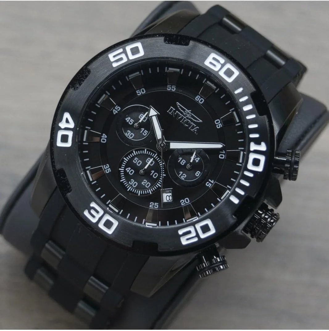 ساعت مچی مردانه اینویکتا Pro Diver کوارتز استیل ضد زنگ با بند سیلیکونی، مشکی، 26 (مدل: 22338، 22339) ساعت مچی مردانه اینویکتا Pro Diver کوارتز استیل ضد زنگ با بند سیلیکونی، مشکی، 26 (مدل: 22338، 22339)