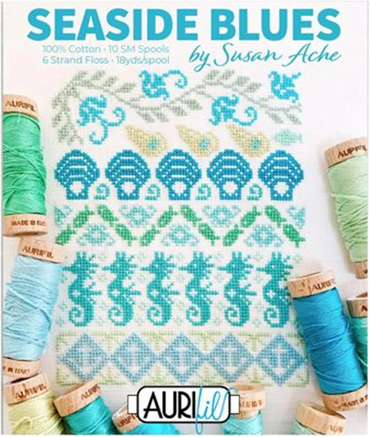 نخ های طراحی Aurifil مجموعه S Ache Seaside Blues