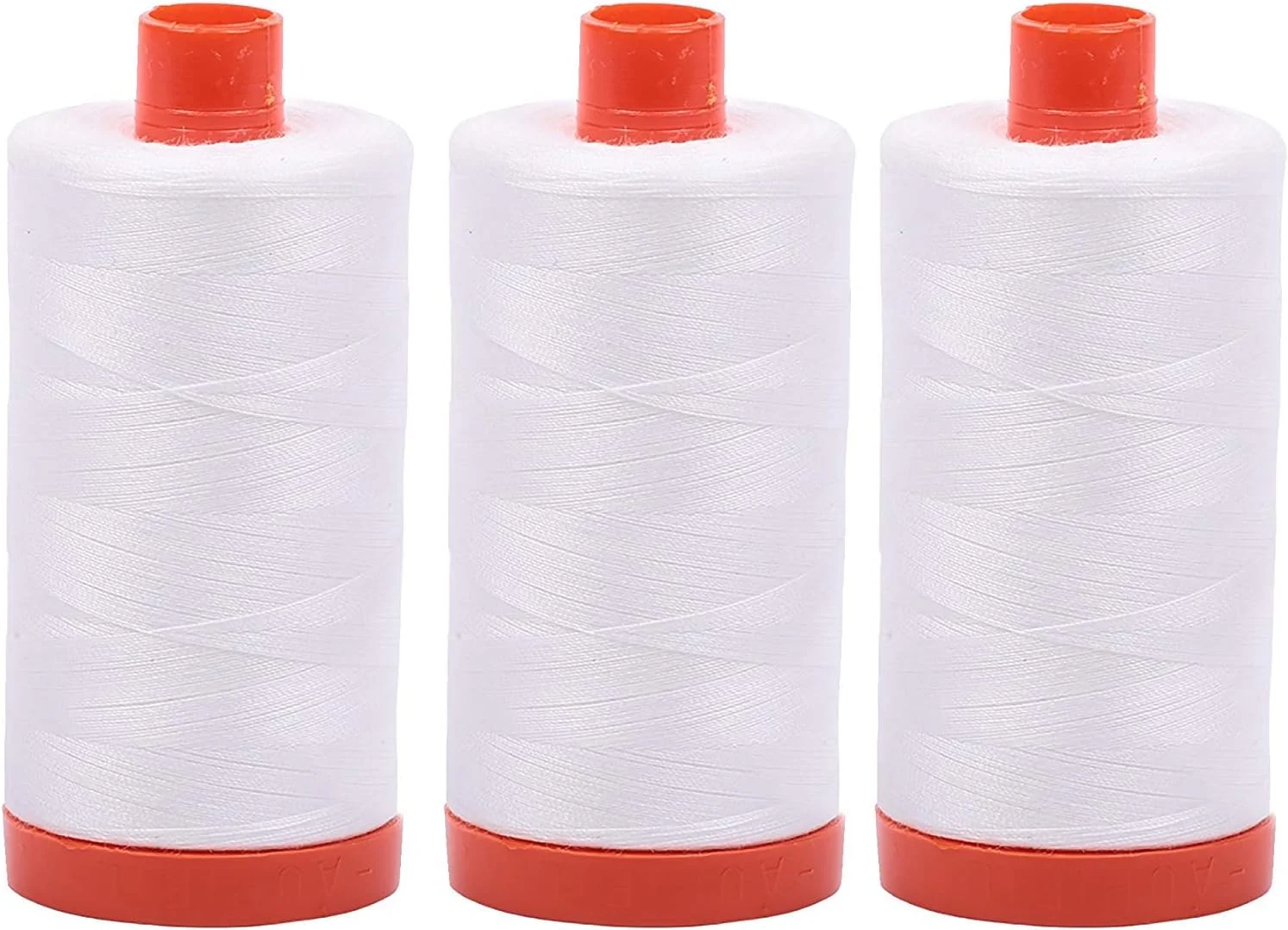 بسته 3 عددی نخ پنبه ای ماکو 50WT آریفییل - سفید طبیعی، یکدست - 1422 یارد در هرکدام - MK50-2021