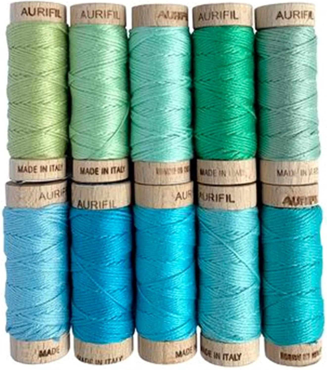 نخ های طراحی Aurifil مجموعه S Ache Seaside Blues