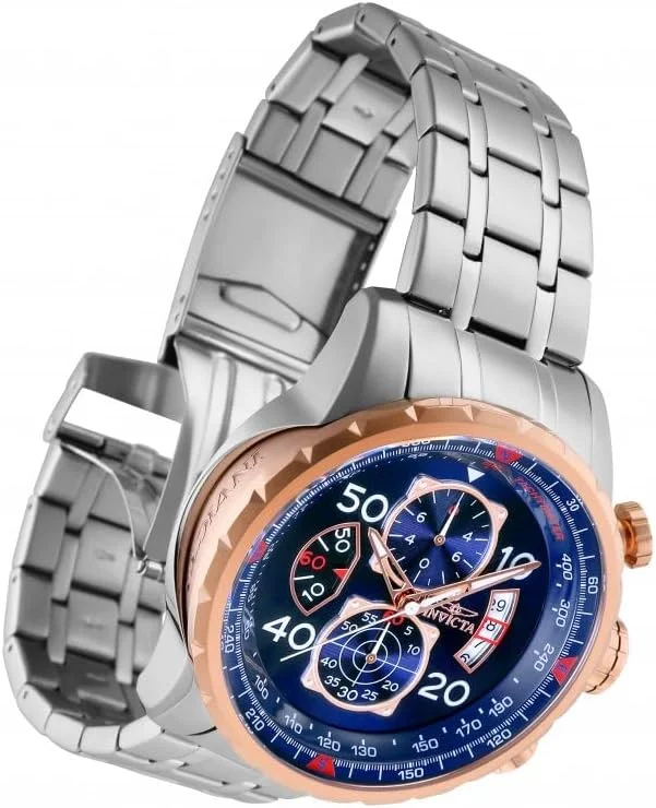 ساعت مچی مردانه اینویکتا مدل Aviator با کرنوگراف کوارتز و بند استیل 48 میلیمتری به همراه جعبه غواصی 8 خانه - رنگ آبی/طلایی مردانه ساعت مچی مردانه اینویکتا مدل Aviator با کرنوگراف کوارتز و بند استیل 48 میلیمتری به همراه جعبه غواصی 8 خانه - رنگ آبی/طلایی مردانه