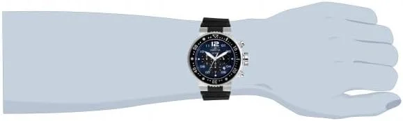 ساعت غواصی مردانه اینویکتا Pro Diver استیل ضد زنگ، آلومینیومی، کوارتز ژاپنی با بند سیلیکونی، مشکی، 29.8 (مدل: 26731)