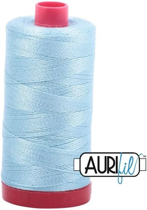 نخ پنبه ای 12wt آریفیول - فیروزه ای روشن #2805 (353 متر) – 100% پنبه مصری – ایده آل برای گلدوزی دستی، لحاف دوزی، دوخت رویه، خیاطی تزئینی – ساخت ایتالیا