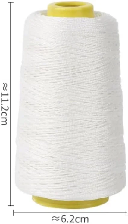 نخ خیاطی نایلونی ASEANAO 300 متری برای چرم، جین، کاردستی دستی، تعمیر کیف و کفش، بسیار قوی، مقاوم در برابر حرارت بالا، ضد آب (سفید)