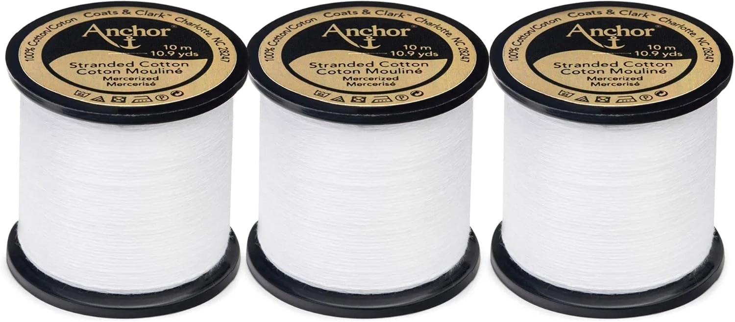 نخ گلدوزی قرقره ای انکور، سفید برفی