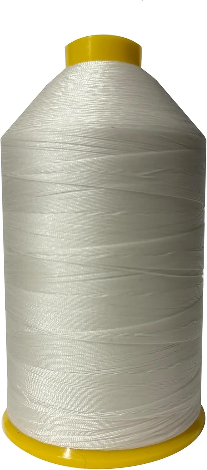 نخ نایلونی صنعتی آمَن Strongbond 40 / V69 بافتنی شده TEX 70 3500 متری - نخ دوخت سنگین برای چرم، روکش و کیف - 3,827 یارد، سفید - 420567FRTNA