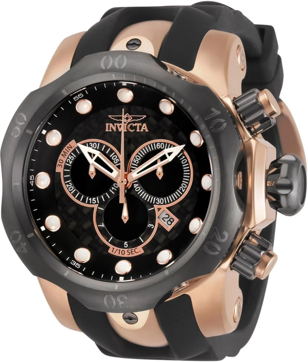 ساعت مچی مردانه کوارتز Invicta مدل 0361، نمایشگر آنالوگ و بند لاستیکی