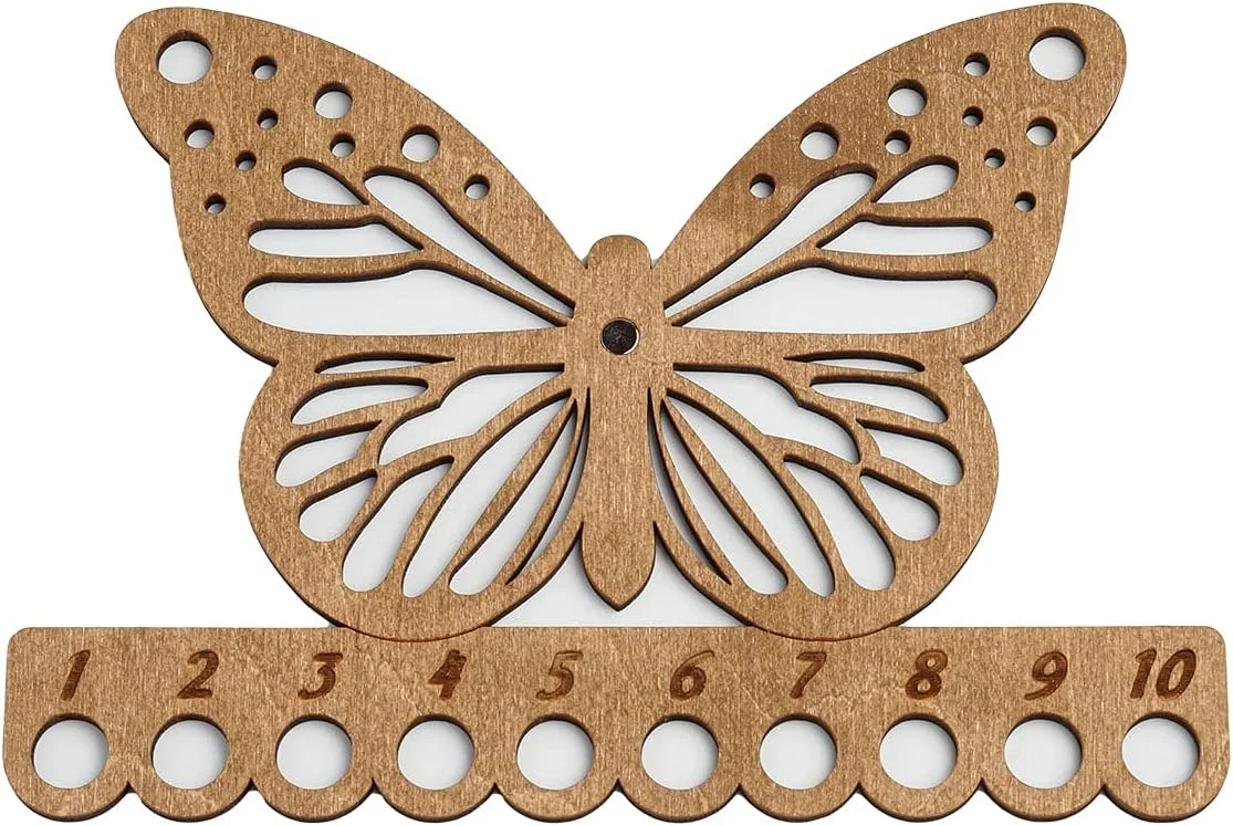 AllAboutEmbroideryUA ارگانایزر نخ دو طرفه چوبی، نگهدارنده نخ مولینه، لوازم جانبی گلدوزی، نگهداری نخ گلدوزی، لوازم خیاطی نخ دندان (FLZ-010)