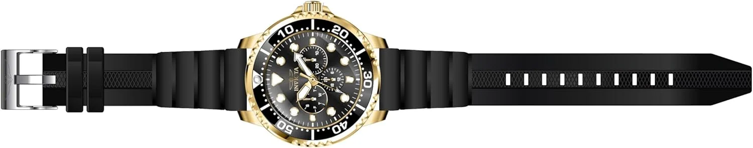 ساعت مچی مردانه اینویکتا Pro Diver با قطر 48 میلی متر، استیل ضد زنگ، صفحه مشکی طلایی، کوارتز VH63، مدرن ساعت مچی مردانه اینویکتا Pro Diver با قطر 48 میلی متر، استیل ضد زنگ، صفحه مشکی طلایی، کوارتز VH63، مدرن