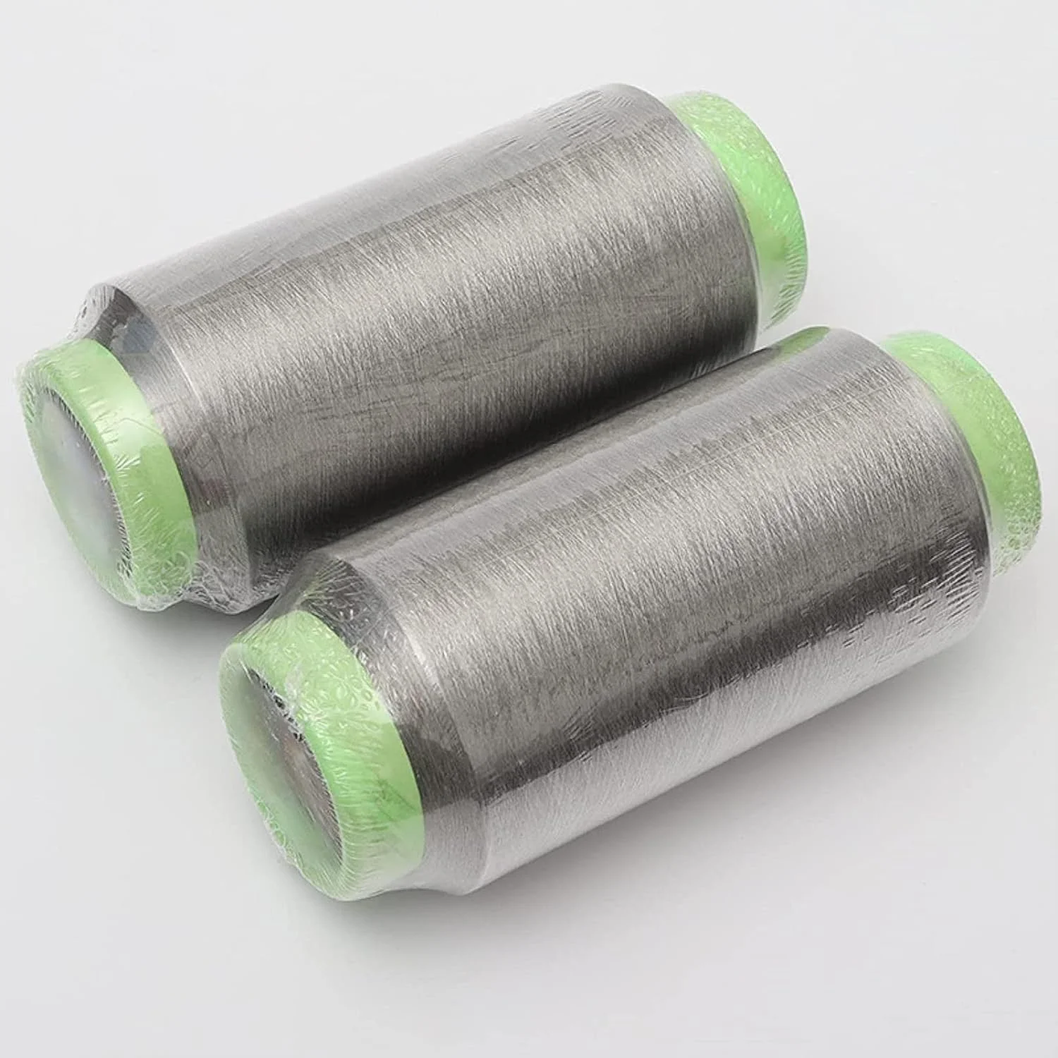 نخ فیبر نقره ای ضد امواج الکترومغناطیسی ADSWIN EMF SHELTER، 2 استوانه نخ فیبر نقره، پارچه ضد تشعشع و ضد الکتریسیته ساکن، نخ دوخت فیبر نقره ای رسانای فلزی با روکش نقره