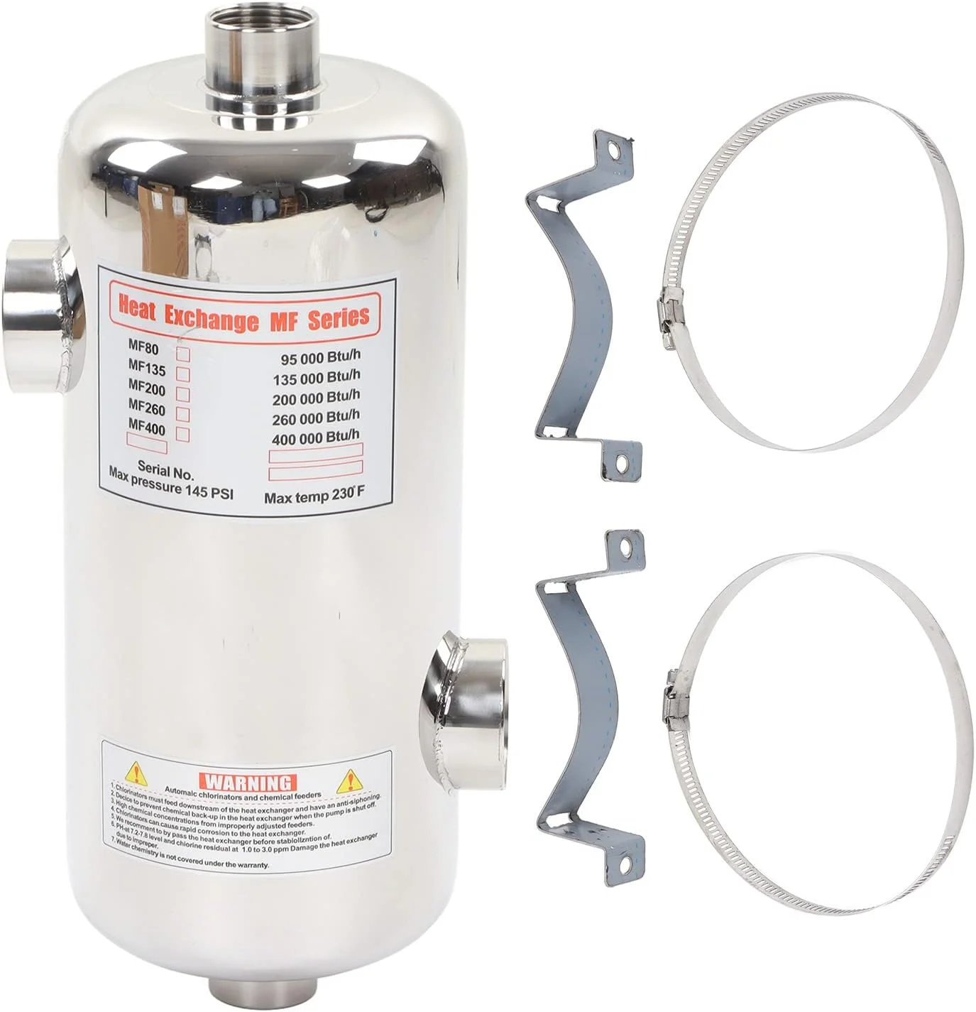 مبدل حرارتی استخر Cryfokt، بخاری استخر بازیابی حرارت فولادی ضد زنگ، بخاری استخر خورشیدی قابل حمل با دمای ثابت با براکت ثابت برای استخرهای آبگرم، وان های آب گرم، گرمایش هیدرولیک مبدل حرارتی استخر Cryfokt، بخاری استخر بازیابی حرارت فولادی ضد زنگ، بخاری استخر خورشیدی قابل حمل با دمای ثابت با براکت ثابت برای استخرهای آبگرم، وان های آب گرم، گرمایش هیدرولیک