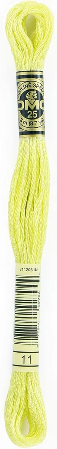 نخ گلدوزی 6 رشته ای 8.7 یاردی - سبز ملایم روشن - 117-11 - بسته 3 عددی