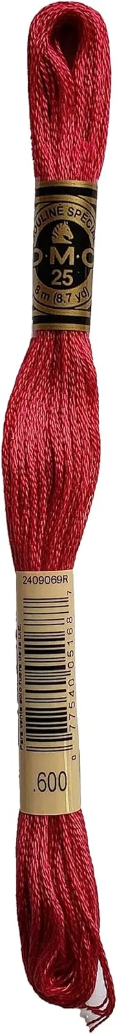 نخ گلدوزی 6 رشته ای 8 متری - کرن بری - بسیار تیره - 117-600 - بسته 3 تایی
