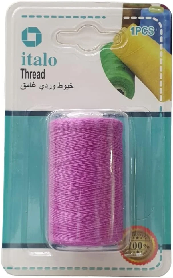 نخ خیاطی پلی استر تابیده 500 متری برای خیاطی عمومی و تعمیرات، رنگ گل رز