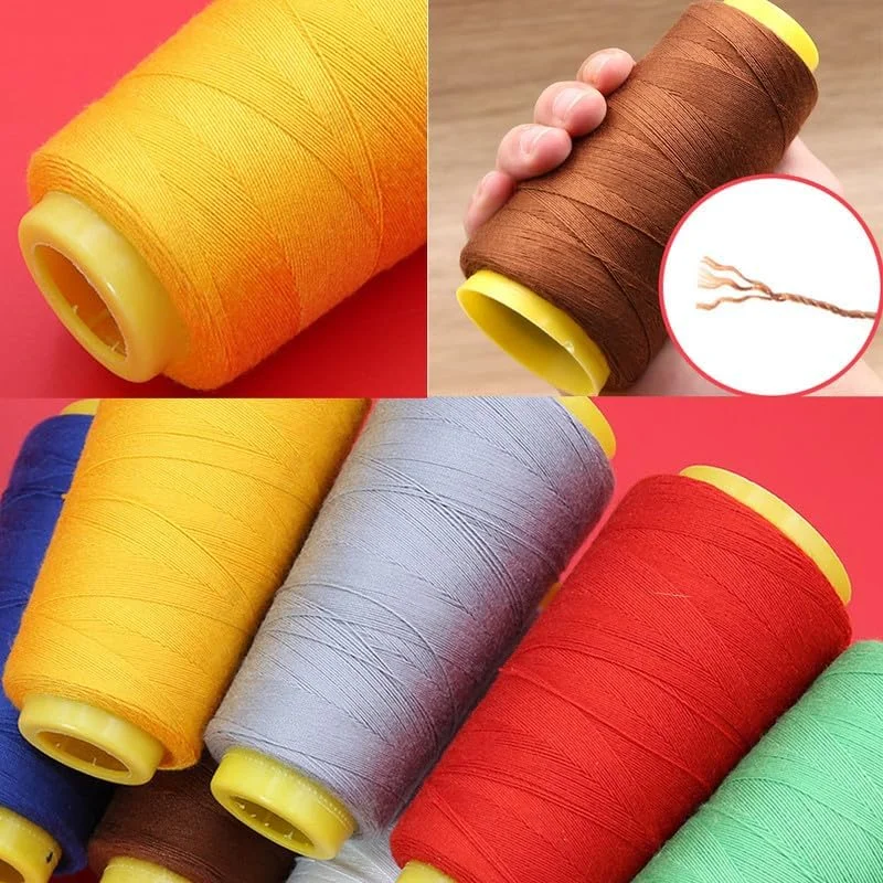 نخ خیاطی پلی استر 20S/3، 500 متری، نخ جین، رنگ بنفش روشن، مناسب برای تمام مصارف خیاطی دستی و ماشینی